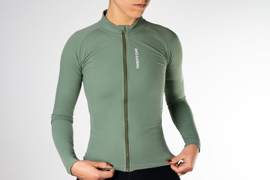 TWENTY ONE FACTORY THERMAL WOMAN JERSEY DARKSEAGREEN